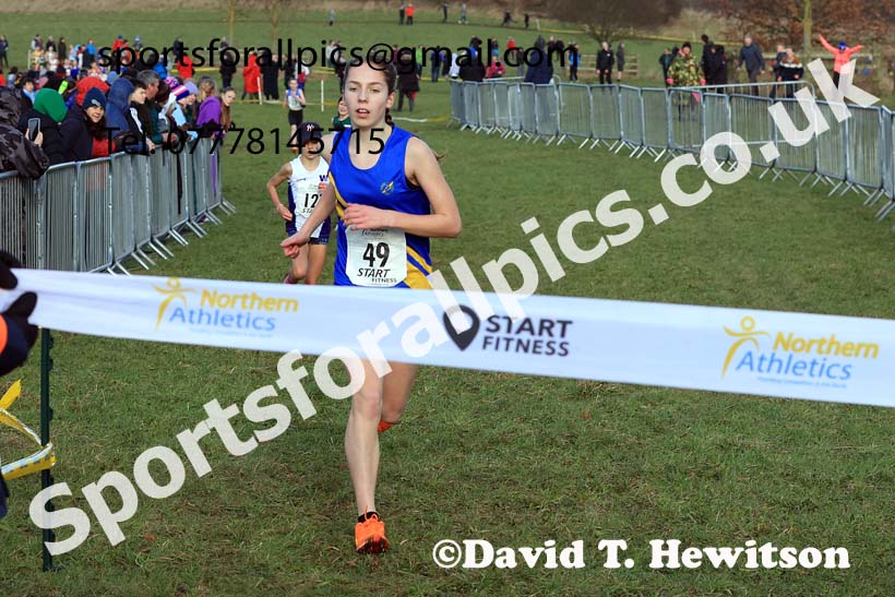 Girls Under-13s 2024 Northern Cross Country Champs., Sedgefield. Photo: David T. Hewitson/Sports for All Pics